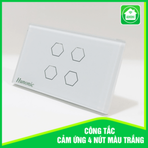 Công tắc cảm ứng 4 nút màu trắng